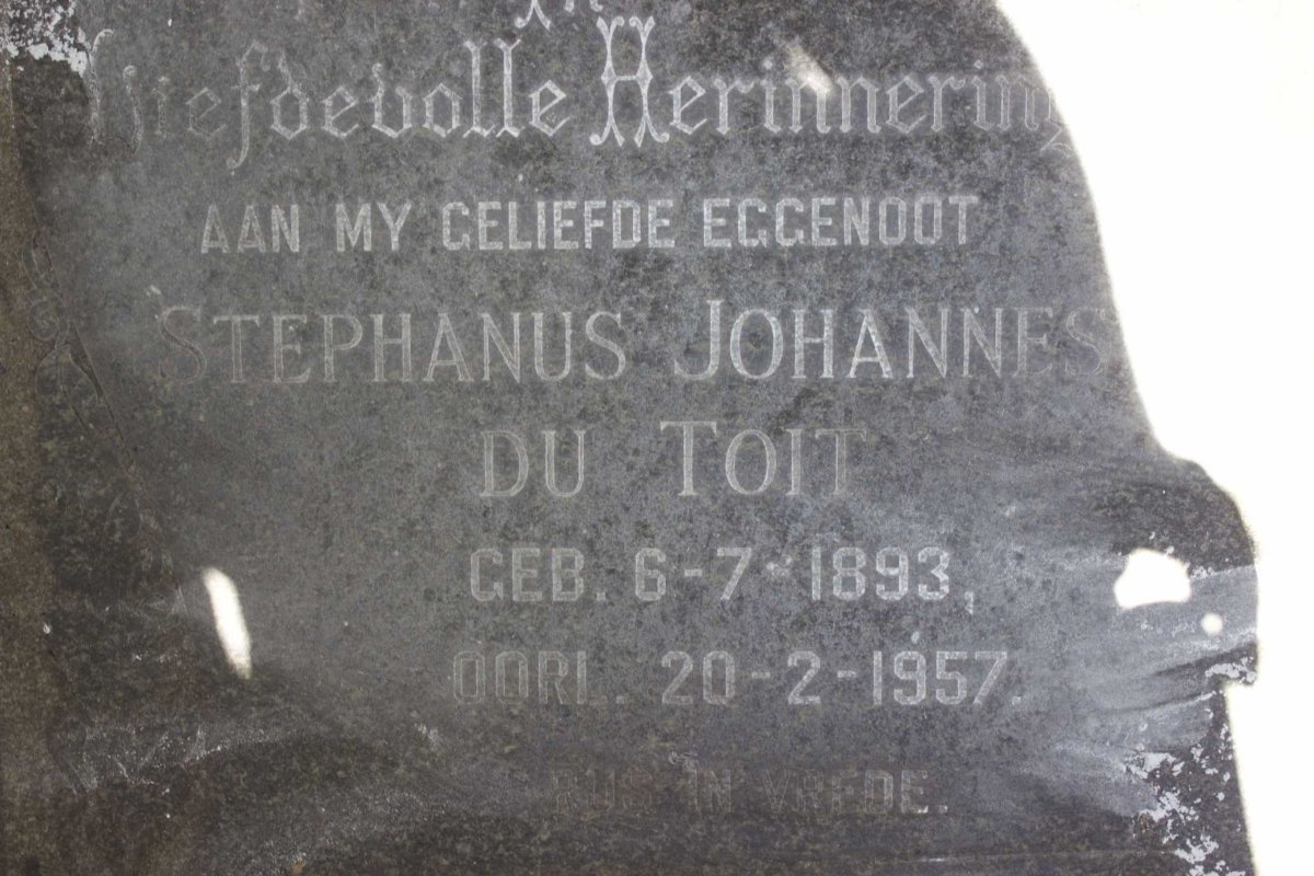 TOIT Stephanus Johannes, du 1893-1957