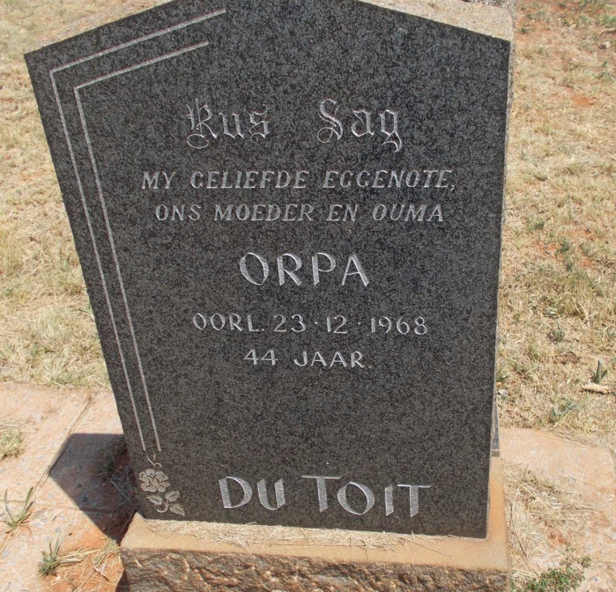 TOIT Orpa, du -1968