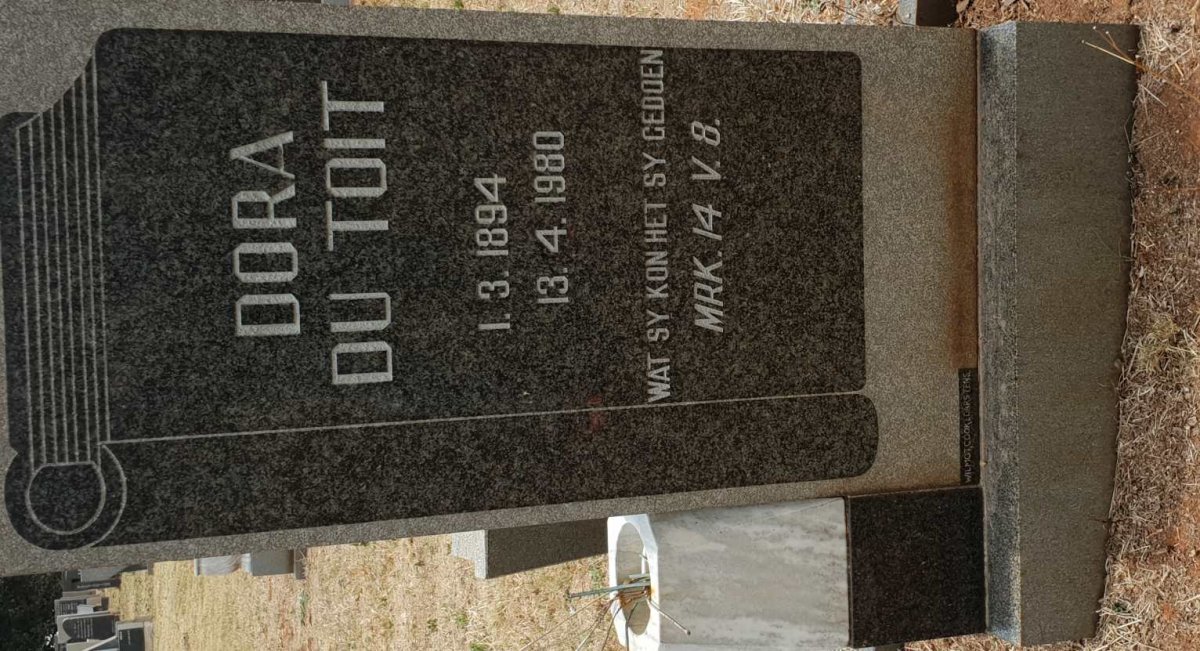 TOIT Dora, du 1894-1980