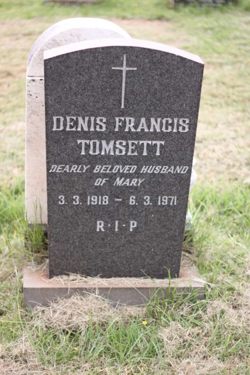 TOMSETT Denis Francis 1918-1971
