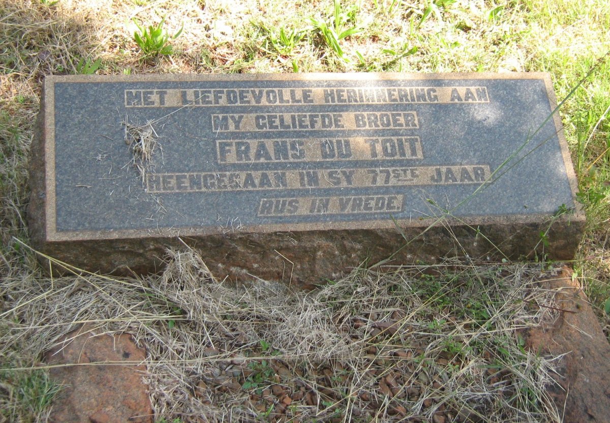 TOIT Frans, du