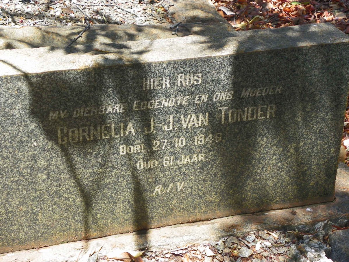 TONDER Cornelia J.J., van -1946