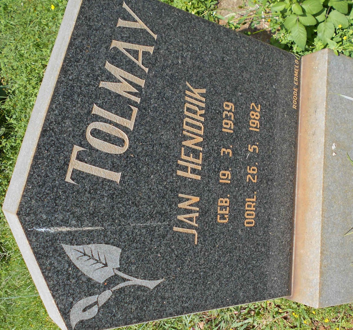 TOLMAY Jan Hendrik 1939-1982