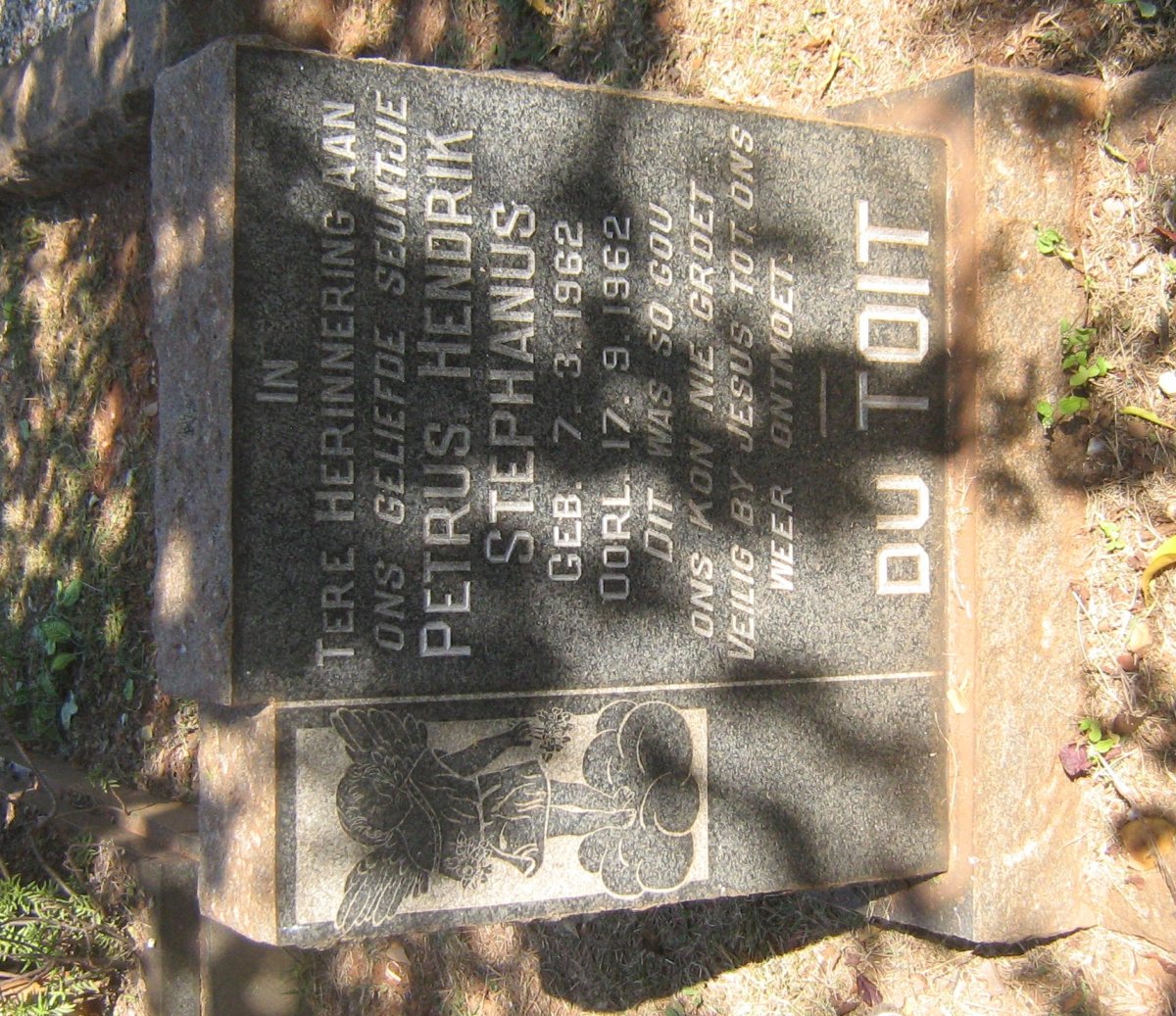 TOIT Petrus Hendrik Stephanus, du 1962-1962