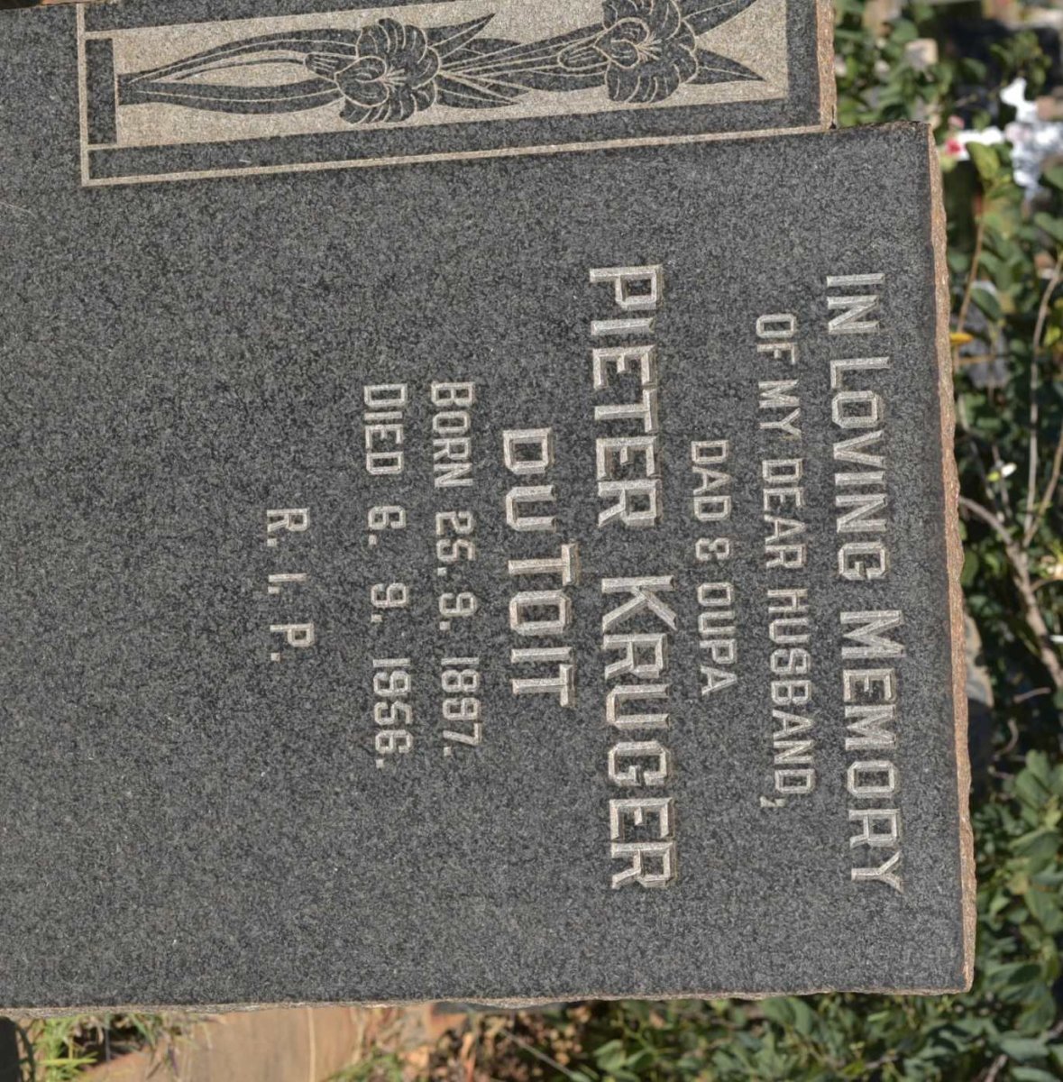 TOIT Pieter Kruger, du 1897-1956