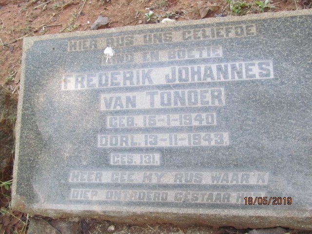TONDER Frederik Johannes, van 1940-1943