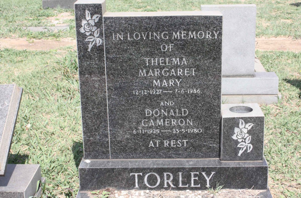 TORLEY Donald Cameron 1925-1980 &amp; Thelma Margaret Mary 1927-1986