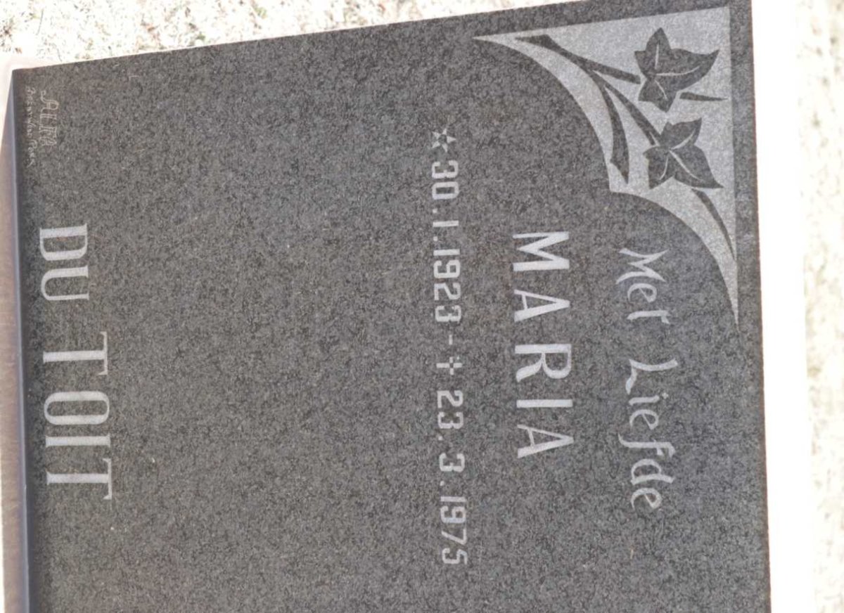 TOIT Maria, du 1923-1975