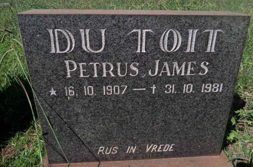 TOIT Petrus James, du 1907-1981