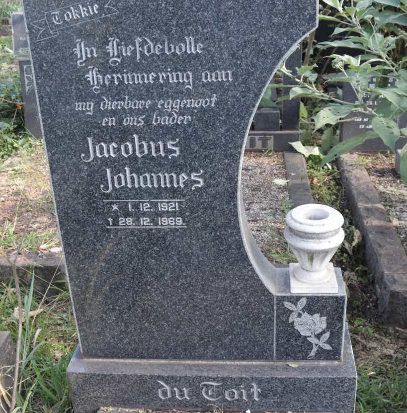 TOIT Jacobus Johannes, du 1921-1969