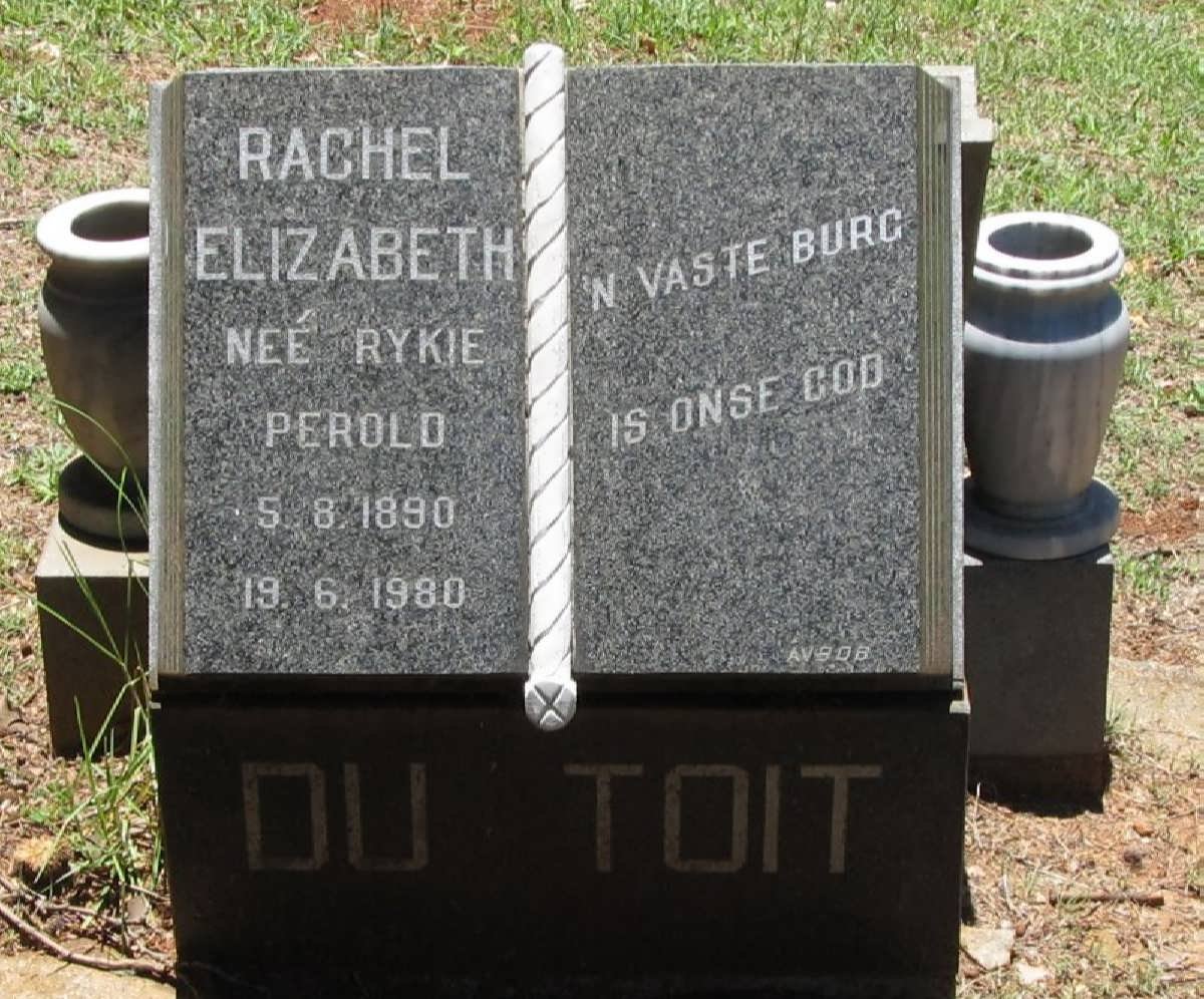TOIT Rachel Elizabeth, du  nee PEROLD 1890-1980