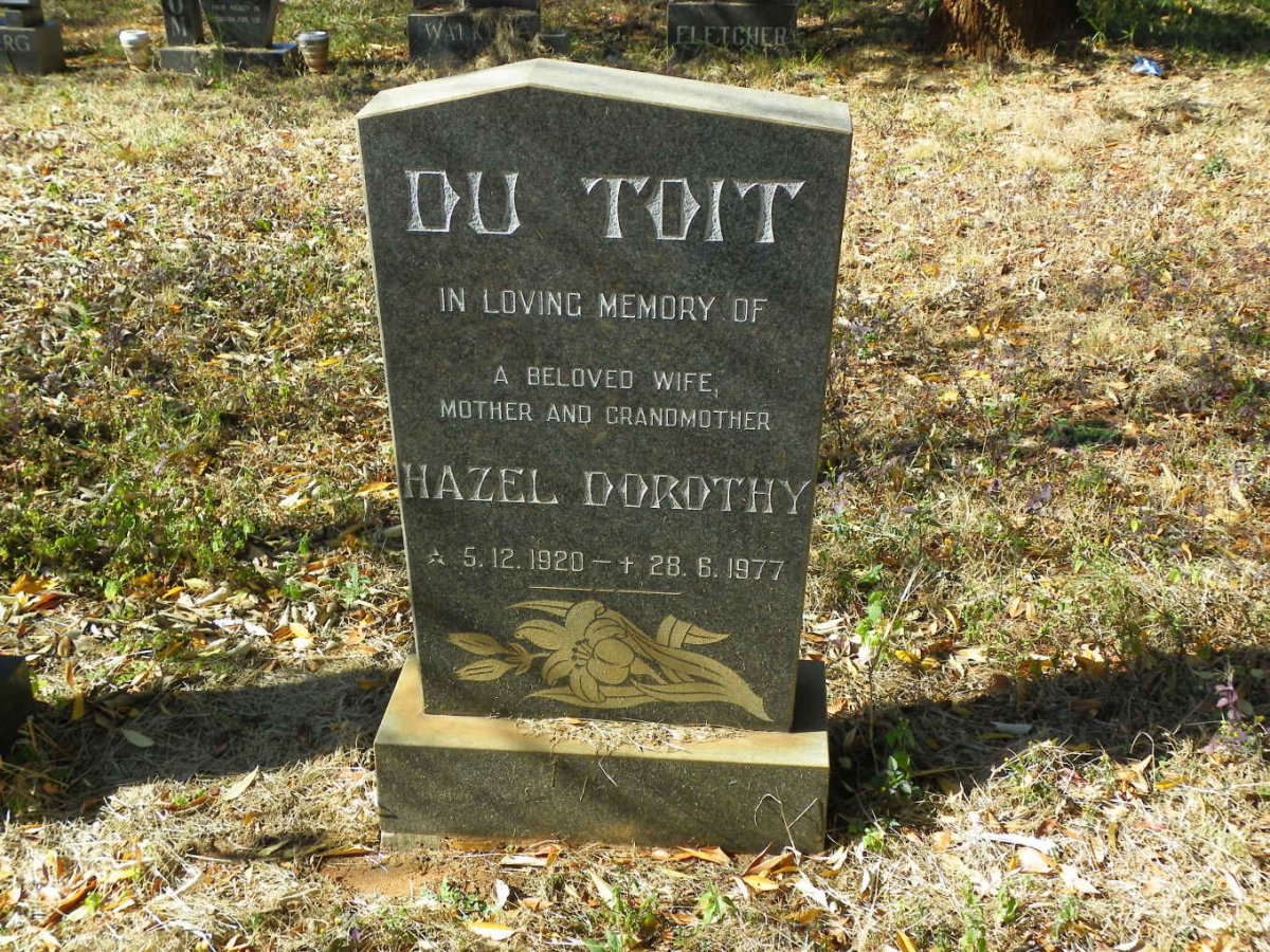 TOIT Hazel Dorothy, du 1920-1977