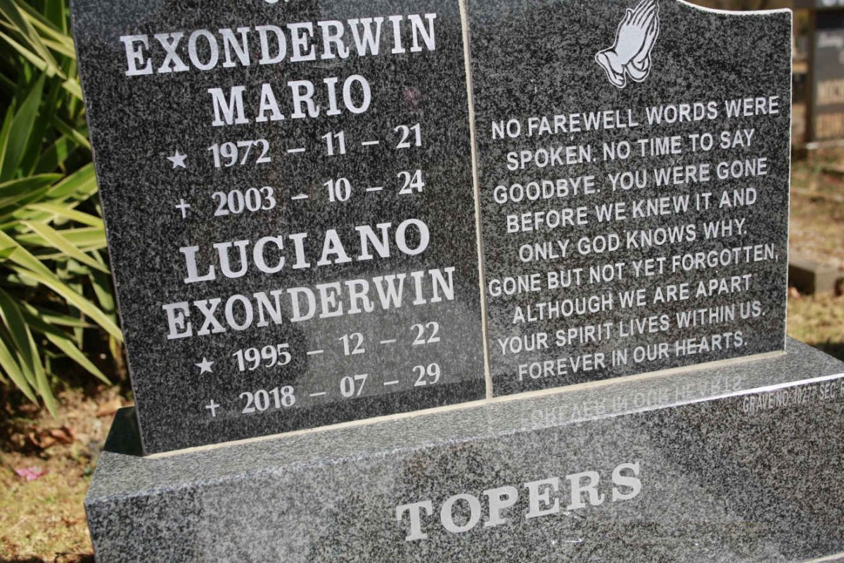 TOPERS Exonderwin Mario 1972-2003 :: TOPERS Luciano Exonderwin 1995-2018