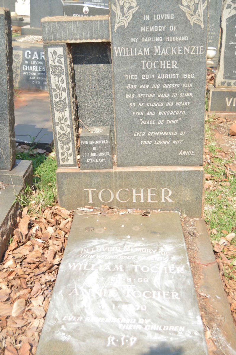 TOCHER William MacKenzie -1956 &amp; Annie -1970