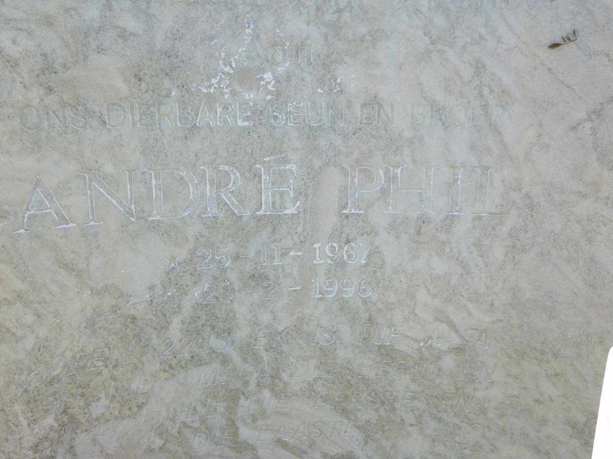 TOIT Andre Phil, du 1967-1996