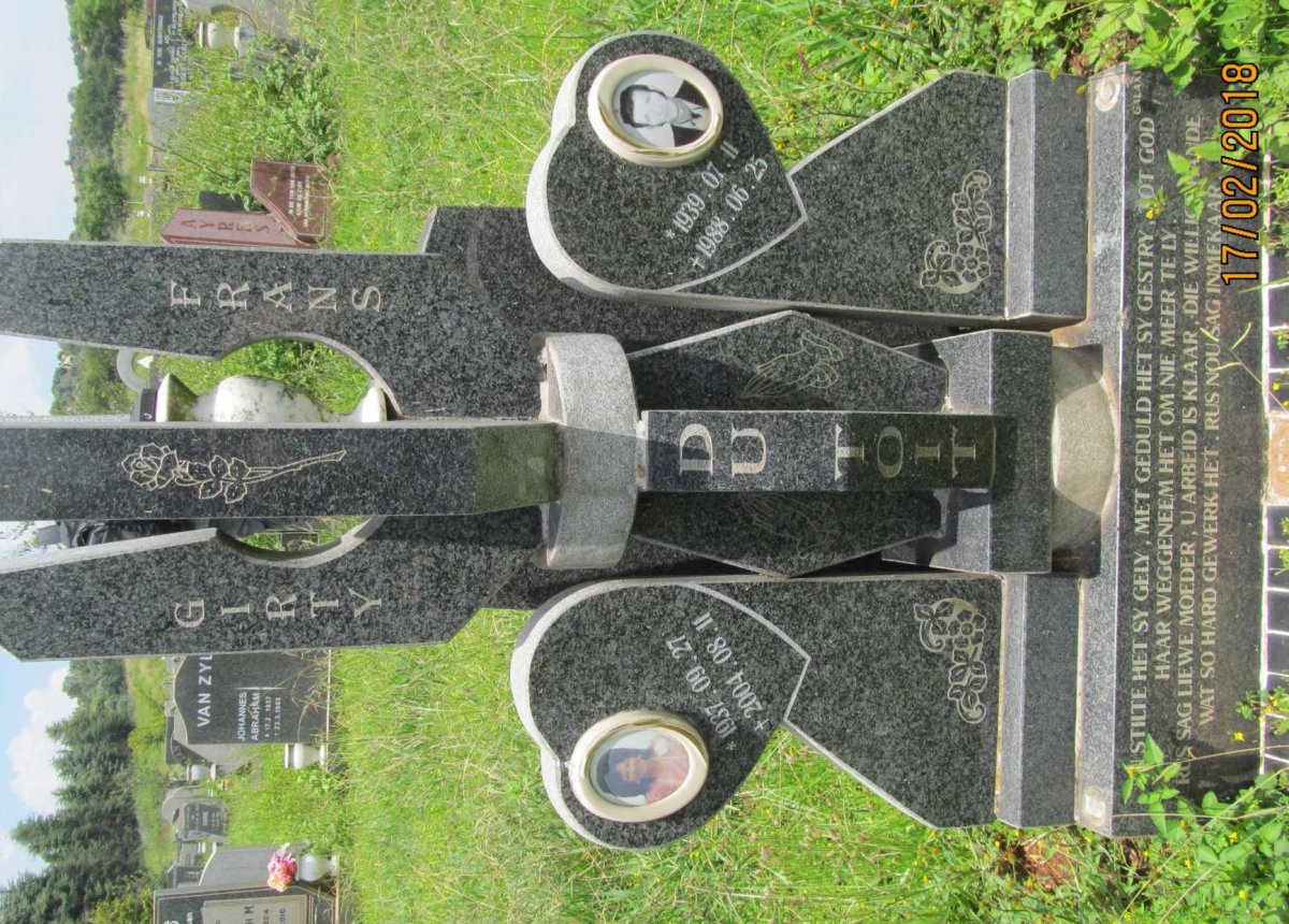 TOIT Frans, du 1939-1988 &amp; Girty 1937-2004