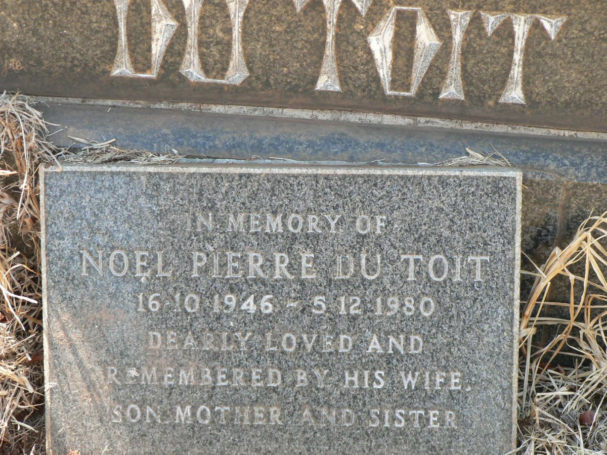 TOIT Noel Pierre, du 1946-1980