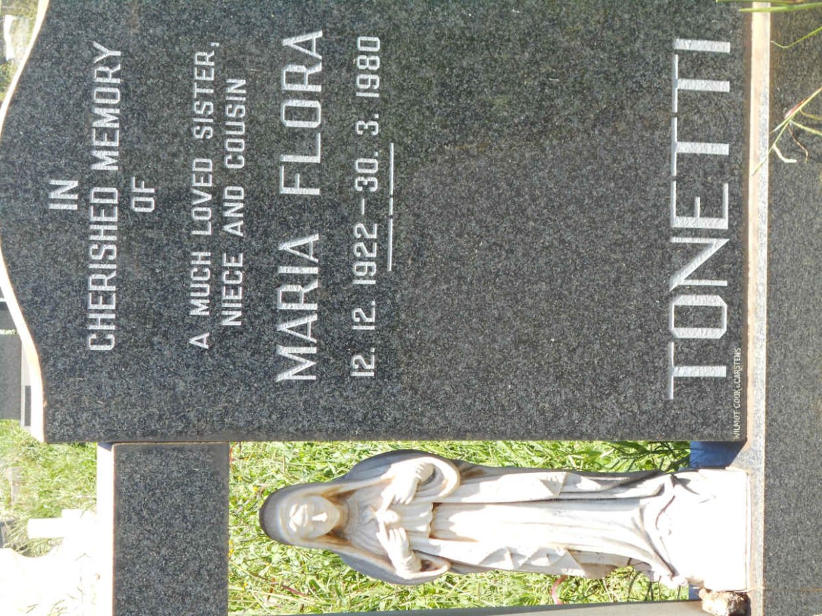 TONETTI Jose Antonio 1914-1980 &amp; Maria Flora 1922-1980