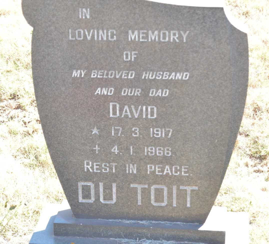 TOIT David, du 1917-1966