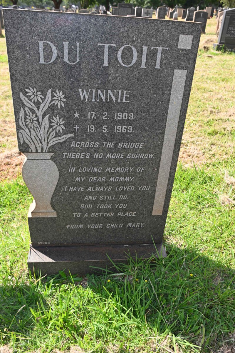 TOIT Winnie, du 1909-1969