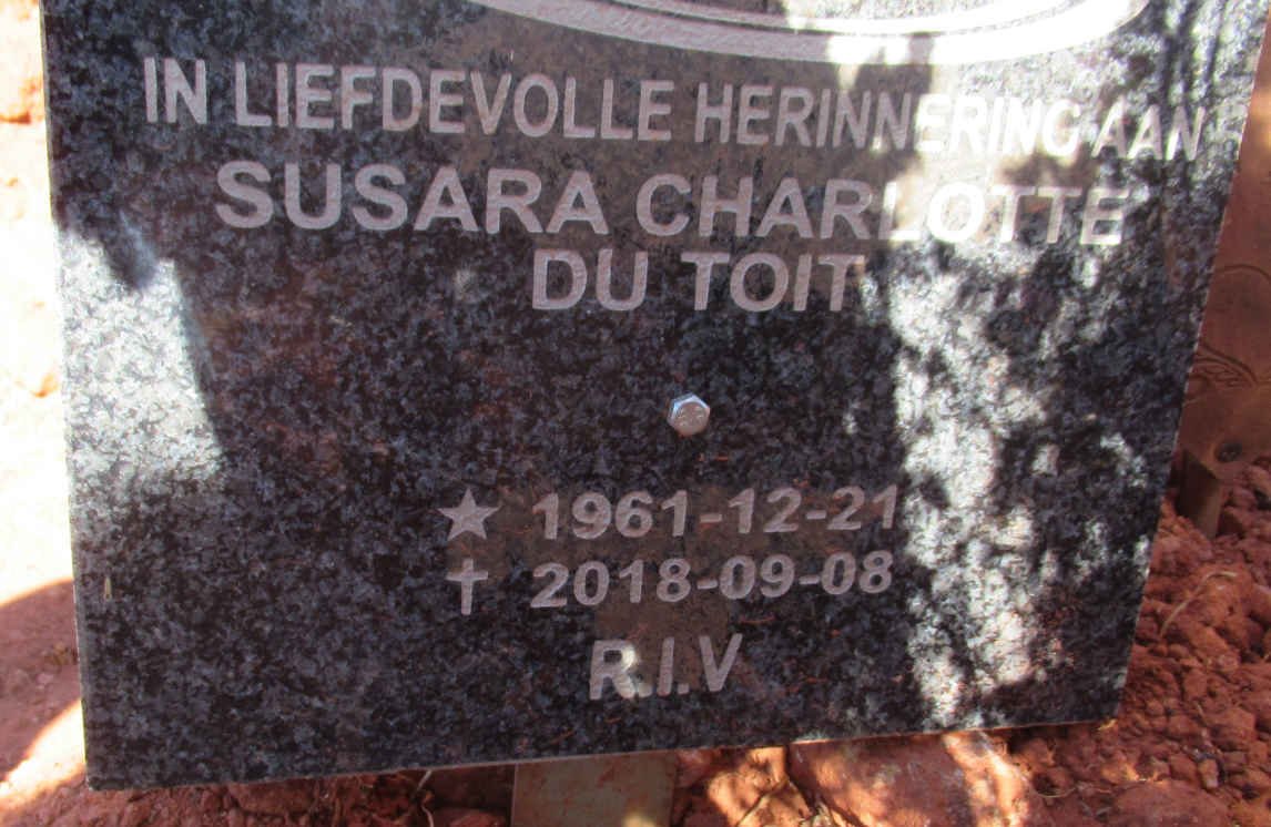TOIT Susara Charlotte, du 1961-2018