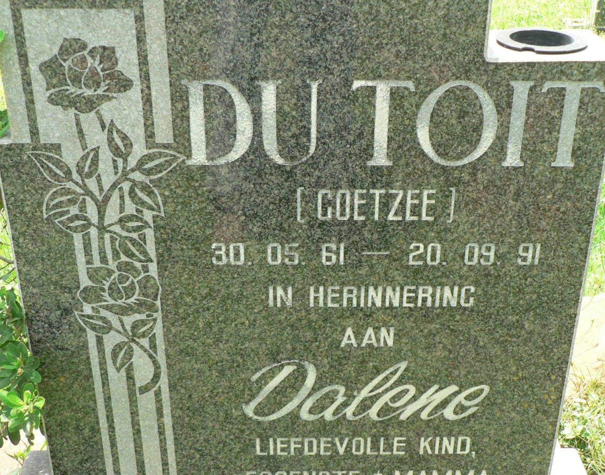 TOIT Dalene, du nee COETZEE 1961-1991