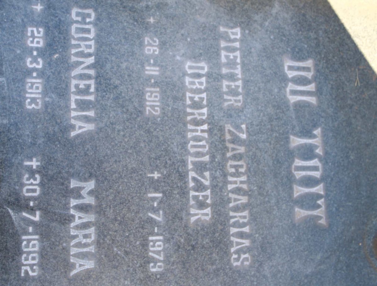 TOIT Pieter Zacharias Oberholzer, du 1912-1979 &amp; Cornelia Maria 1913-1992