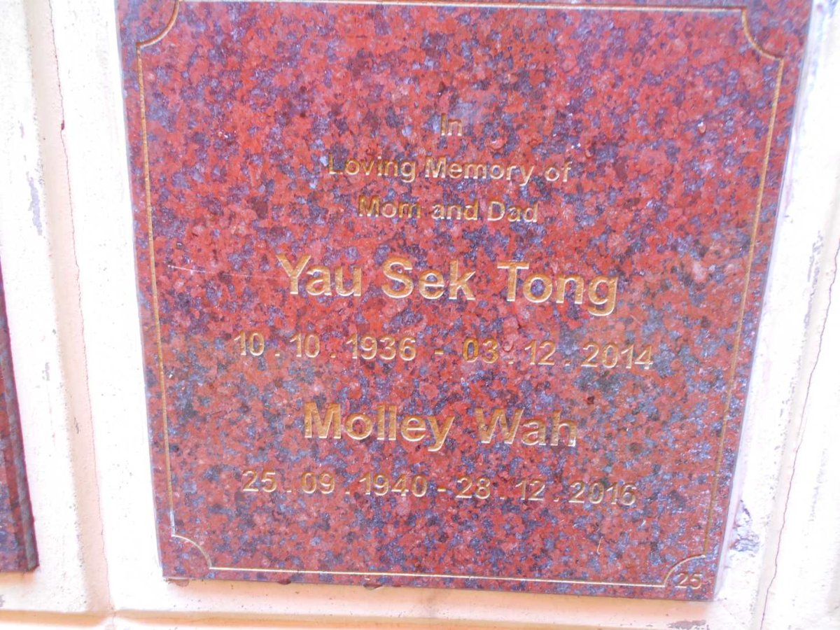 TONG Yau Sek 1936-2014 &amp; Molley WAH 1940-2016