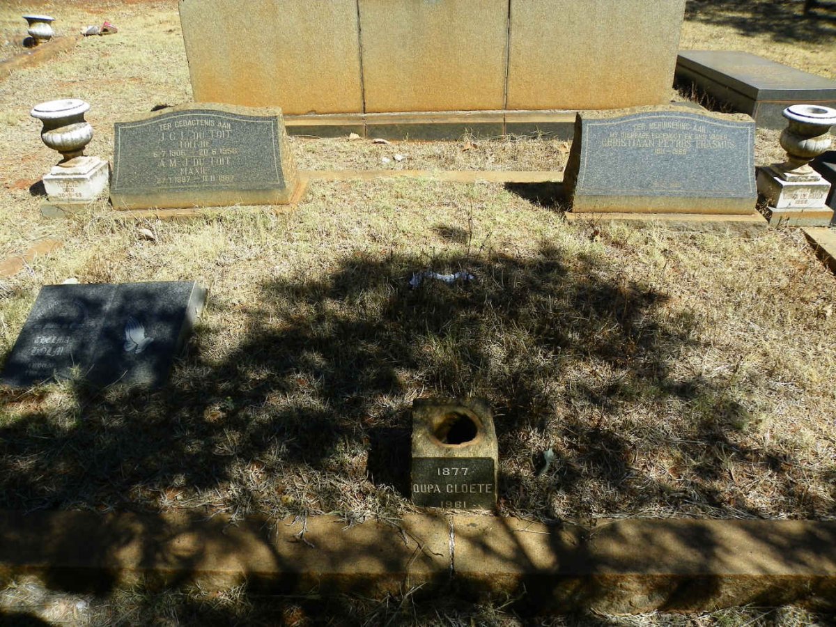 TOIT J.C.L., du 1906-1958 &amp; A.M.J. 1906-1967