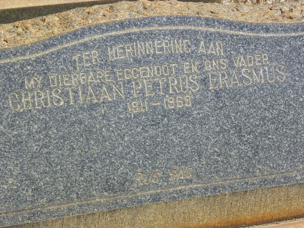 ERASMUS Christiaan Petrus 1911-1968