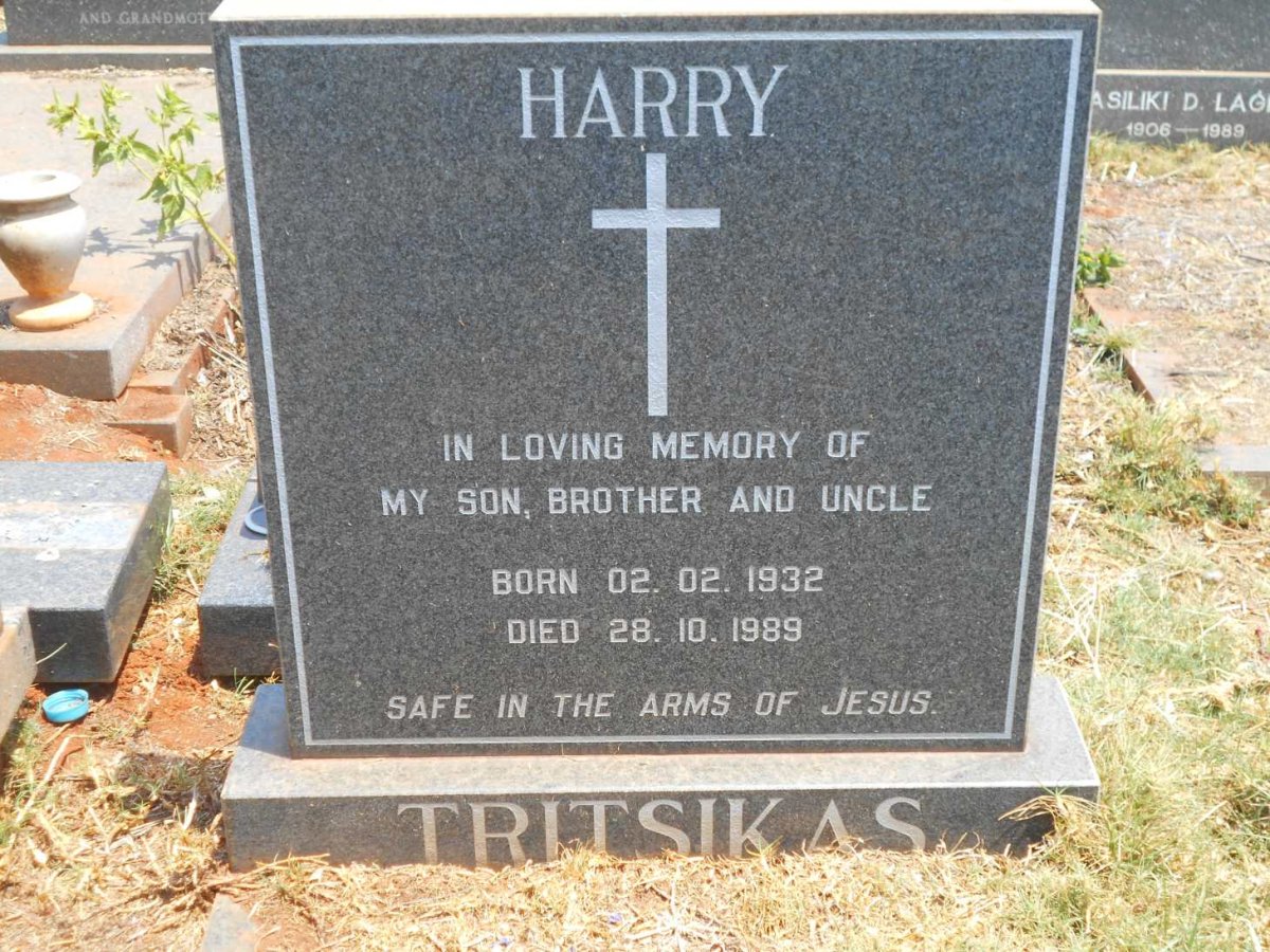 TRITSIKAS Harry 1932-1989