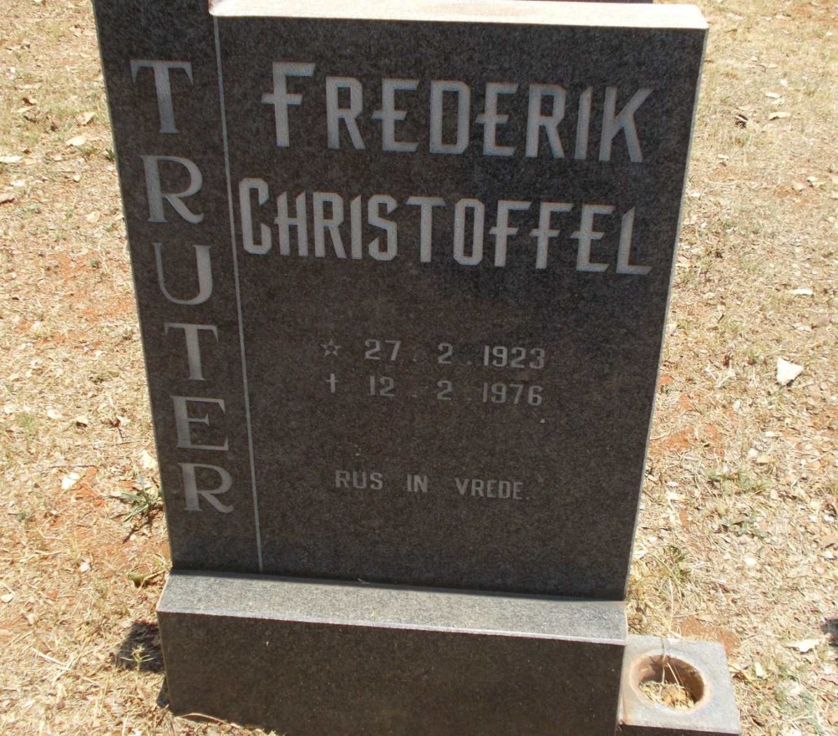 TRUTER Frederik Christoffel 1923-1976