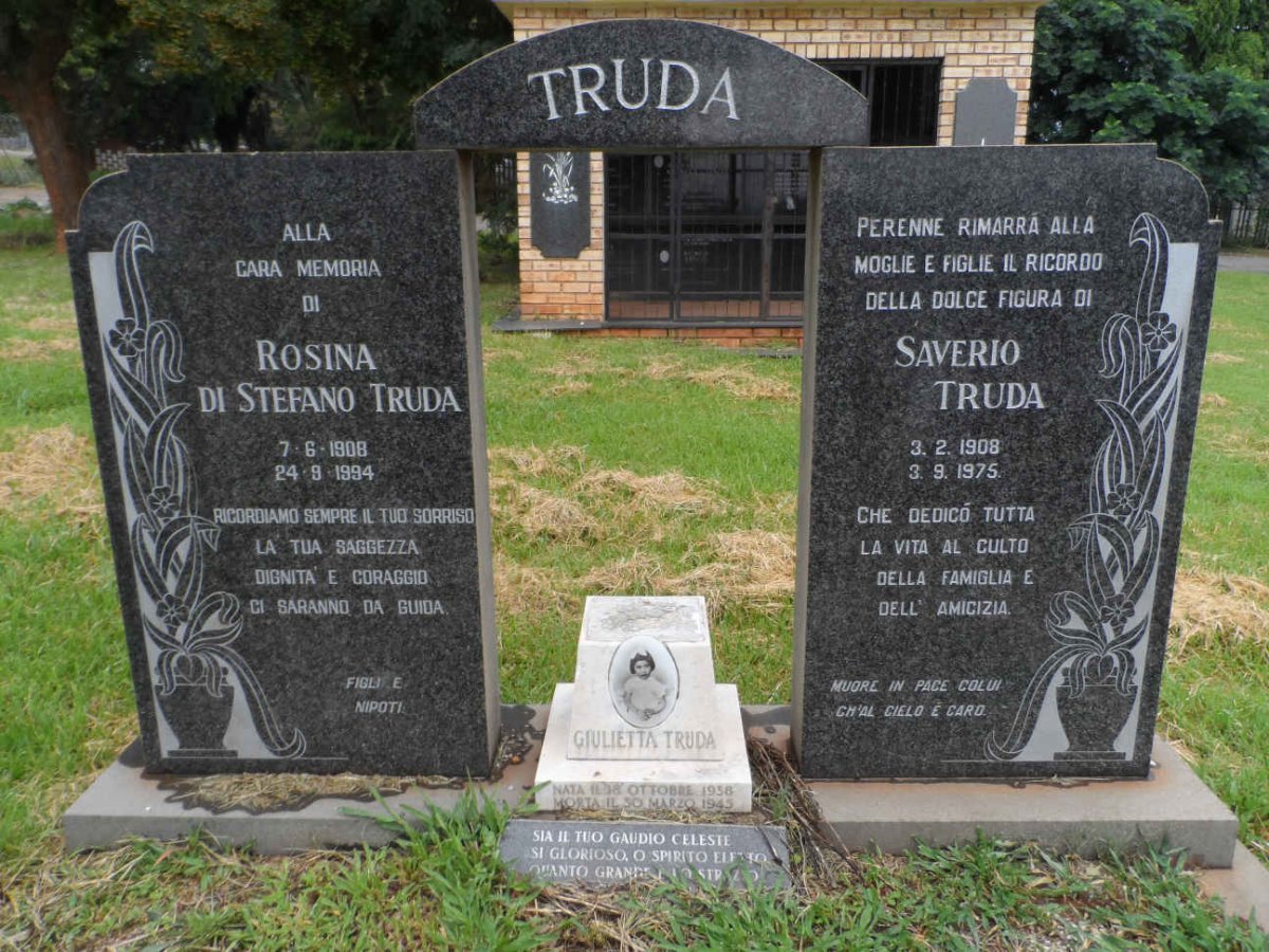 TRUDA Saverio 1908-1975 &amp; Rosina Di Stefano 1908-1994 :: TRUDA Giulietta 1938-1945