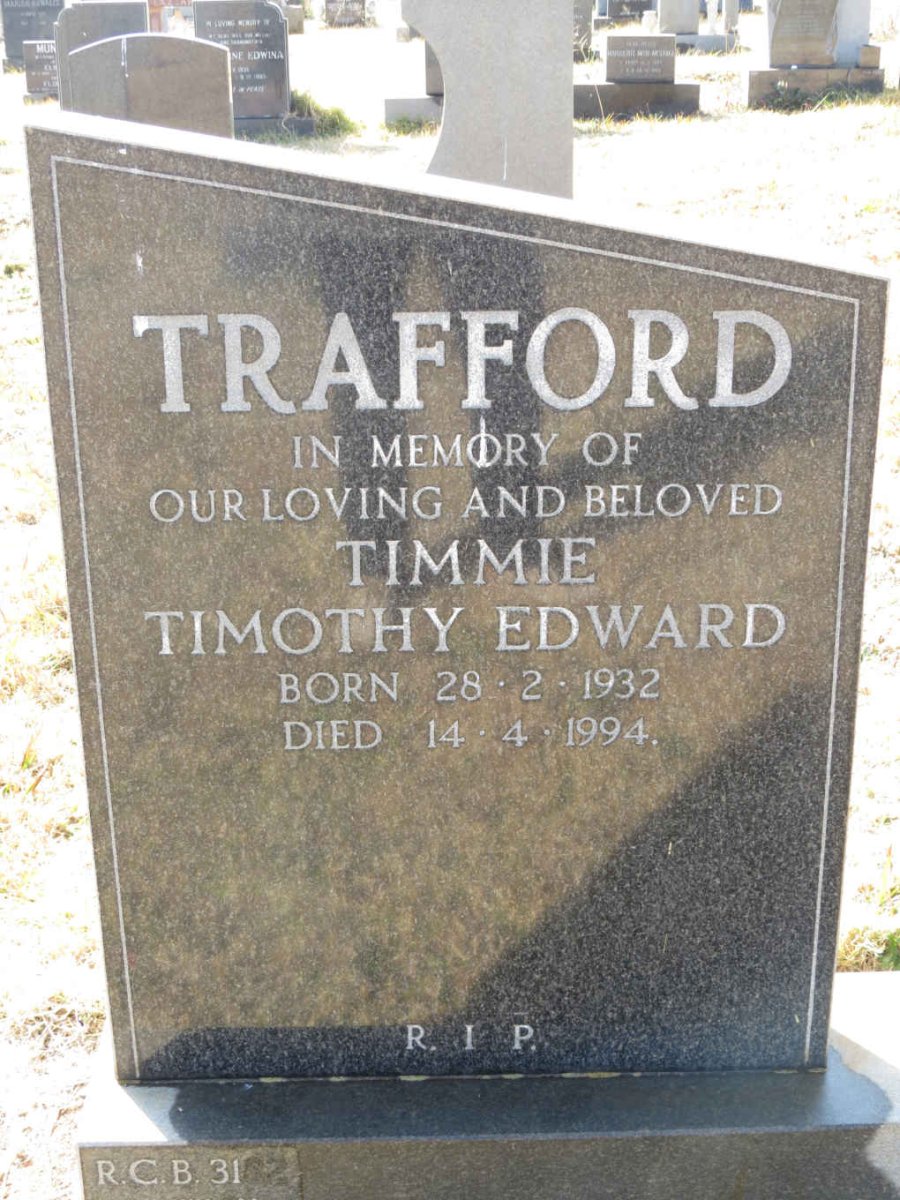 TRAFFORD Timothy Edward 1932-1994