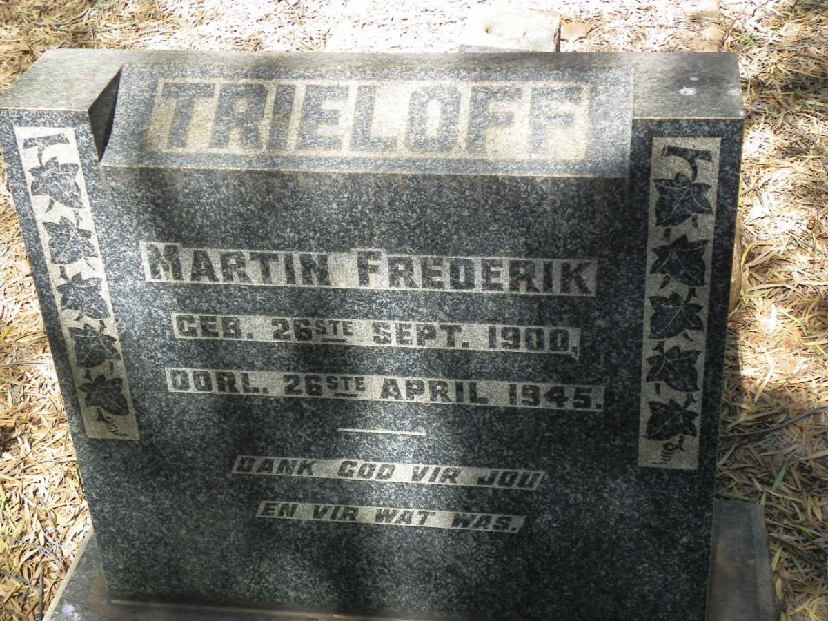 TRIELOFF Martin Frederick 1900-1945