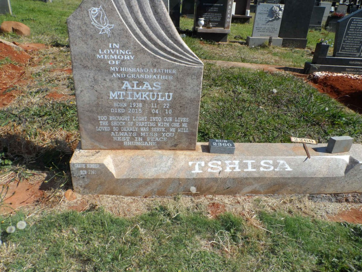 TSHISA Alas Mtimkulu 1938-2015
