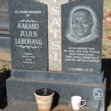 TSATSI Karabo Julius Lebohang 1986-2017