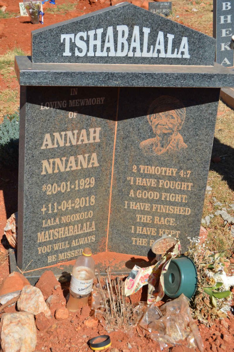TSHABALALA Annah Nnana 1929-2018