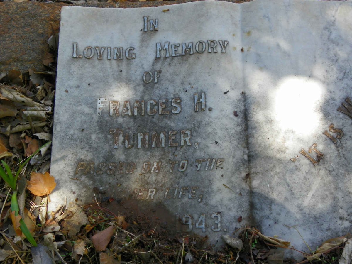 TUNMER Frances H. -1943