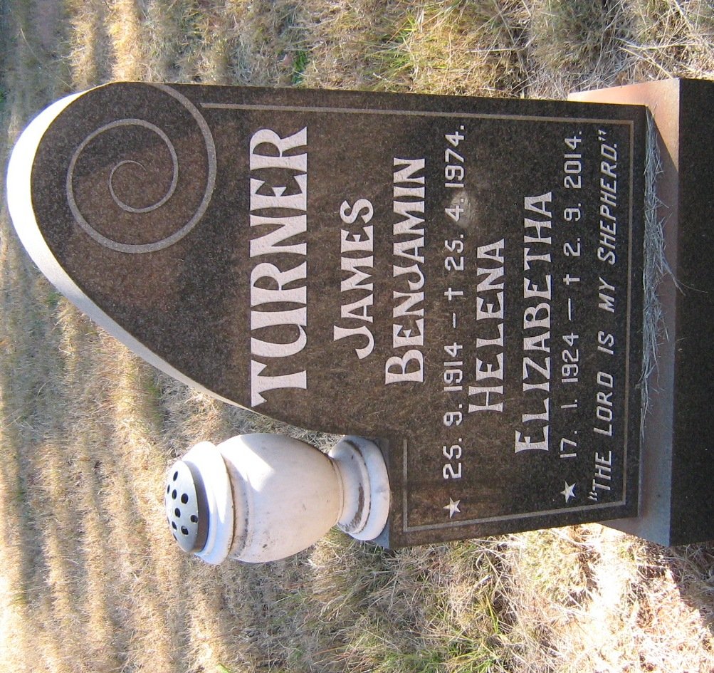 TURNER James Benjamin 1914-1974 &amp; Helena Elizabetha 1924-2014