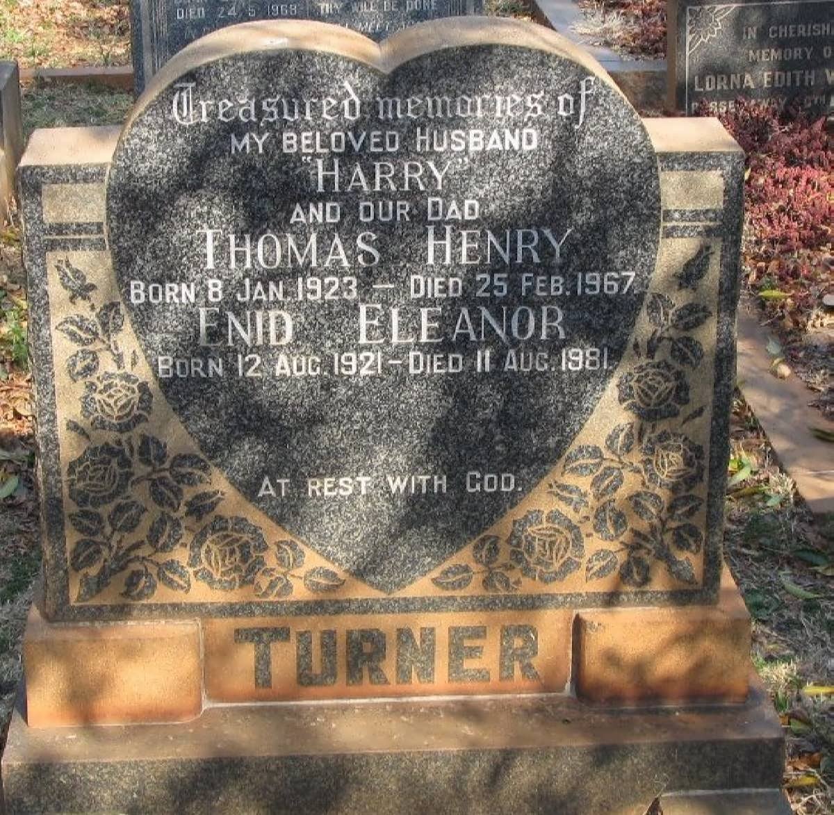 TURNER Thomas Henry 1923-1967 &amp; Enid Eleanor 1921-1981