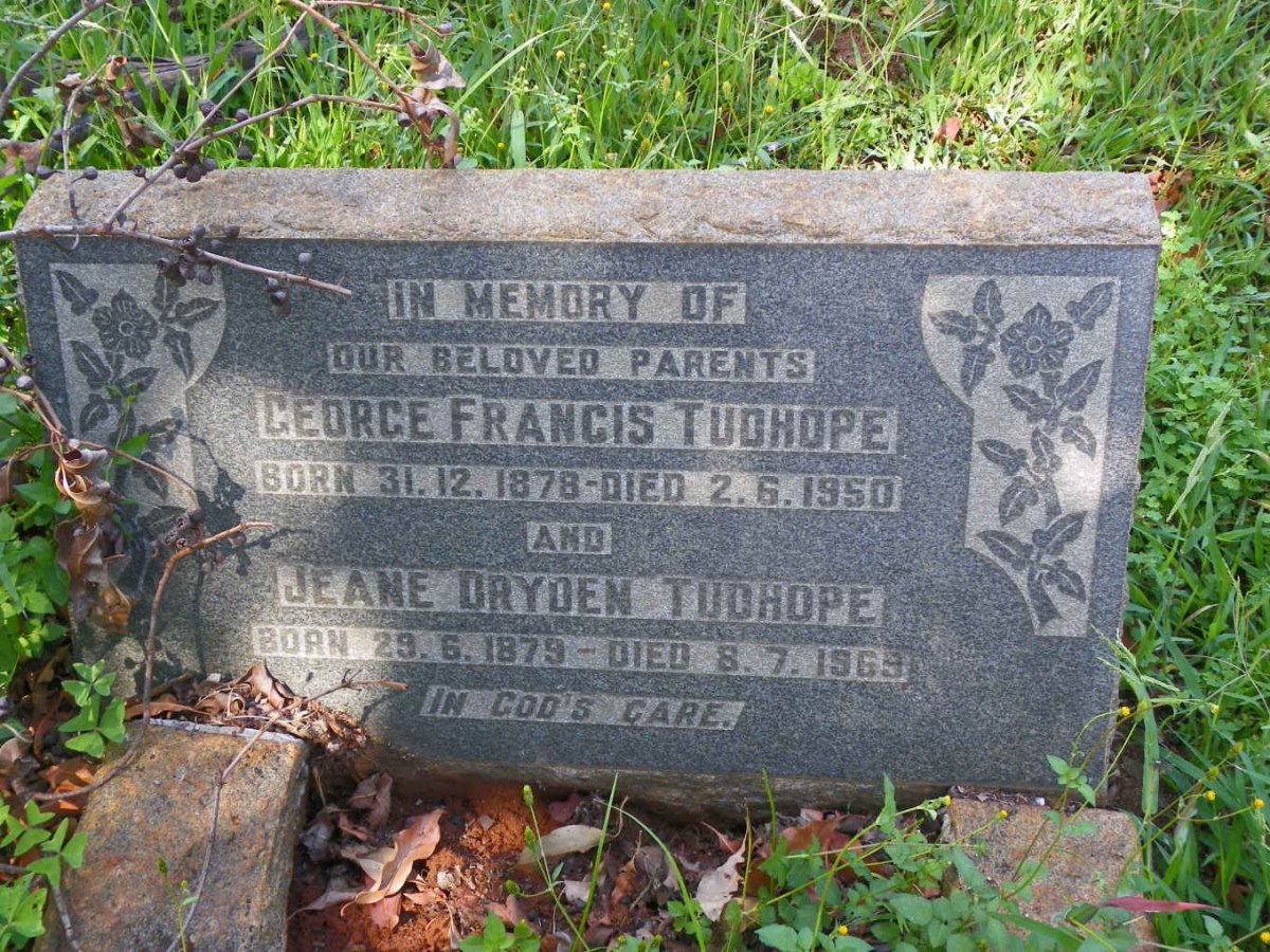 TUDHOPE George Francis 1878-1950 &amp; Jeane Dryden 1879-1969