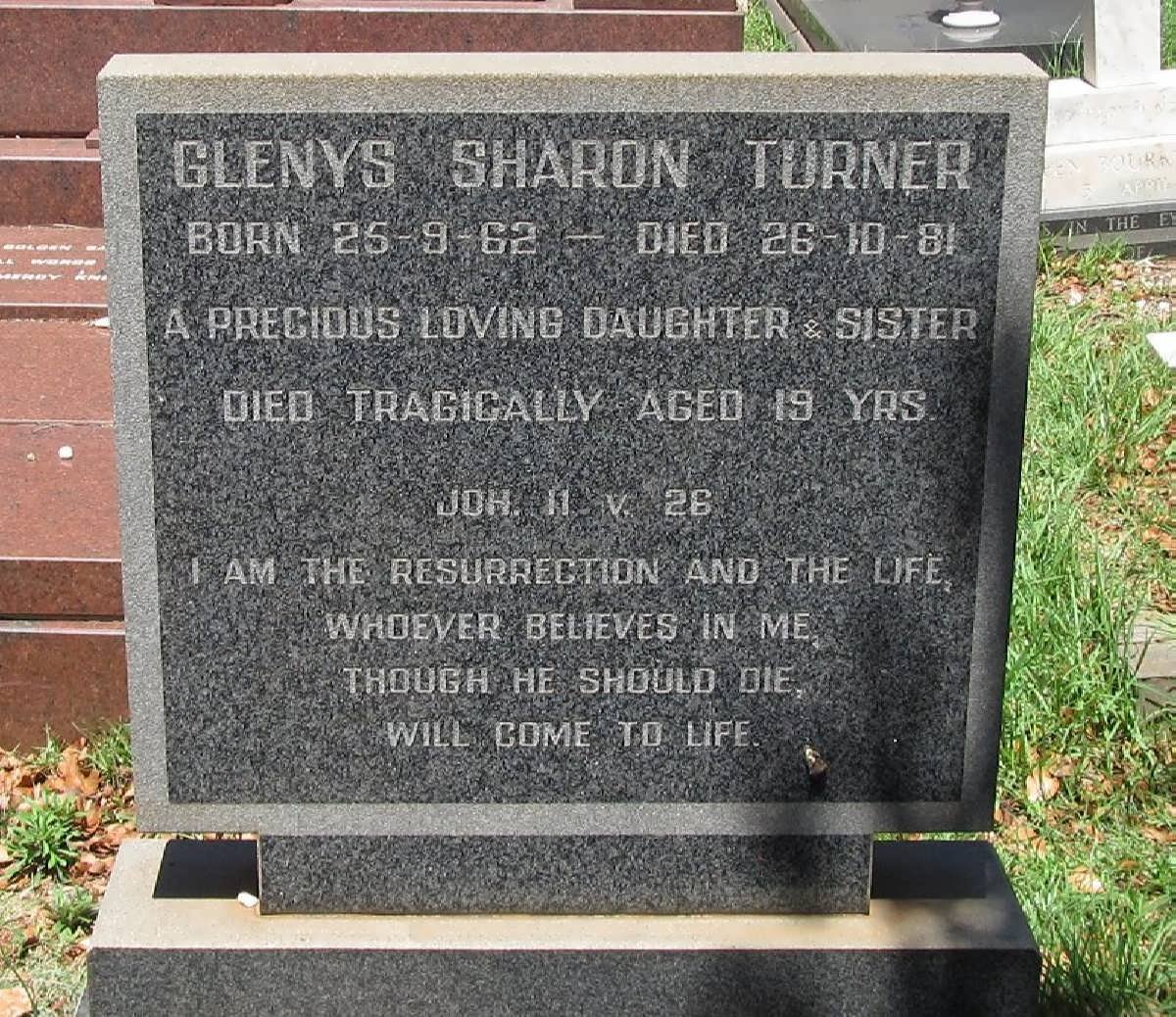 TURNER Glenys Sharon 1962-1981