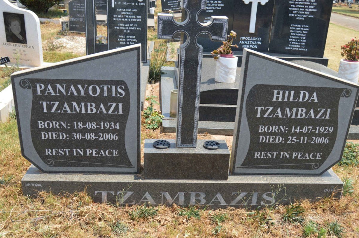 TZAMBAZIS Panayotis 1934-2006 &amp; Hilda 1929-2006