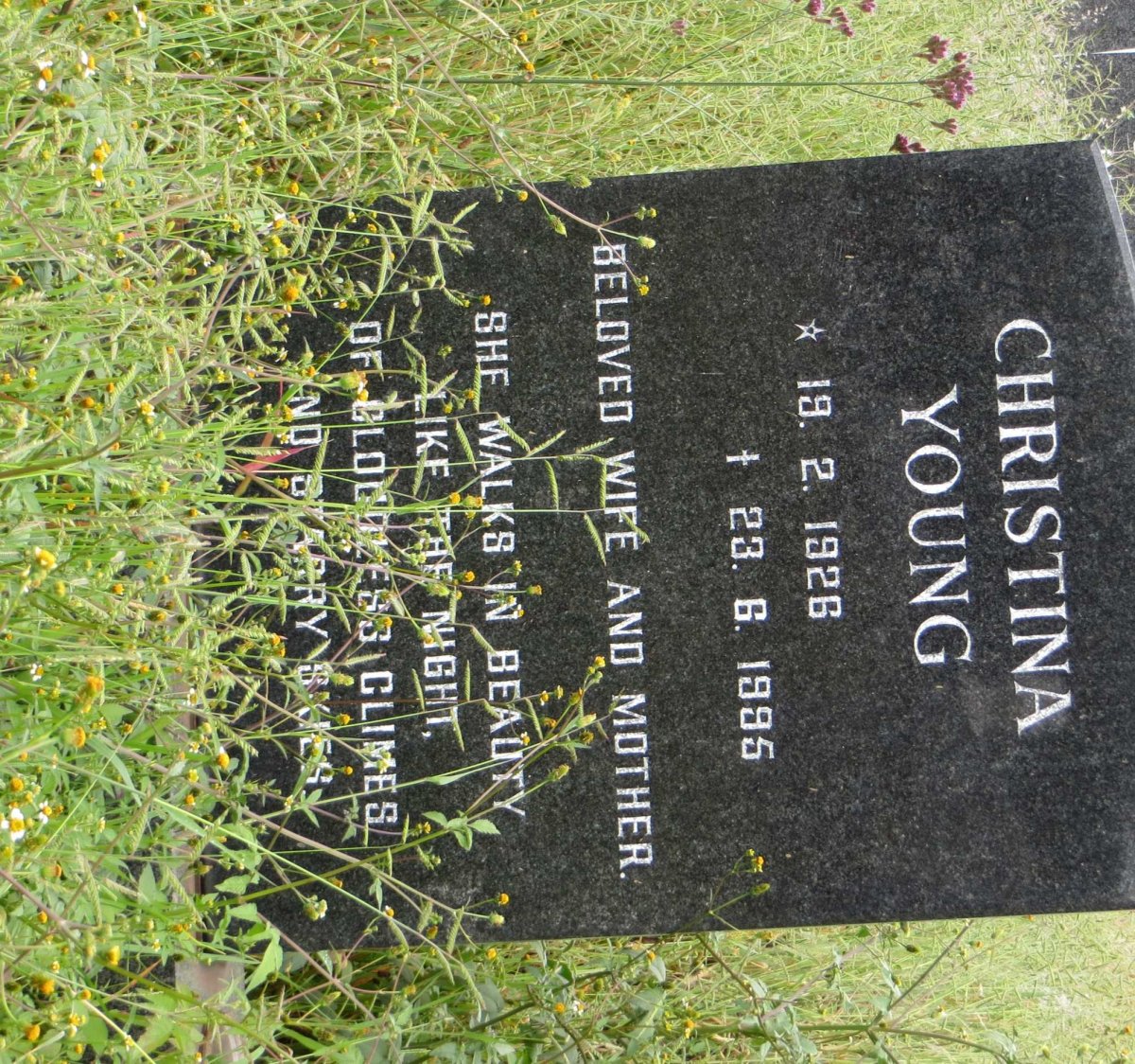 YOUNG Christina 1926-1995