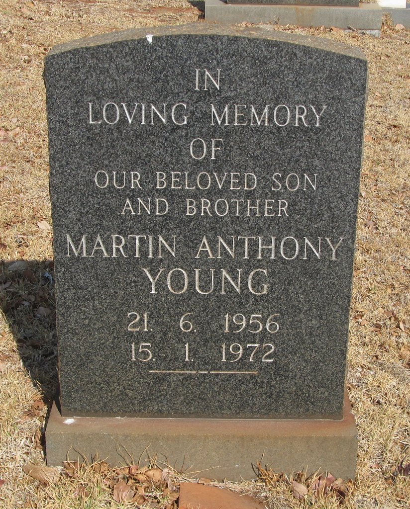 YOUNG Martin Anthony 1956-1972
