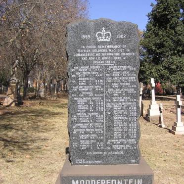 1. Memorial stone for British soldiers who died in &amp; around Johannesburg - ABO 1899-1902