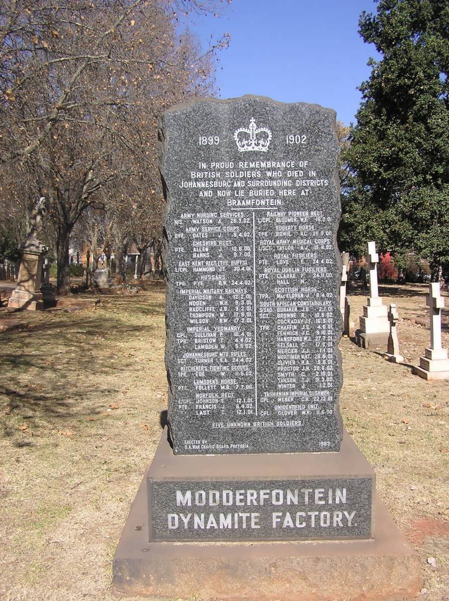 1. Memorial stone for British soldiers who died in &amp; around Johannesburg - ABO 1899-1902