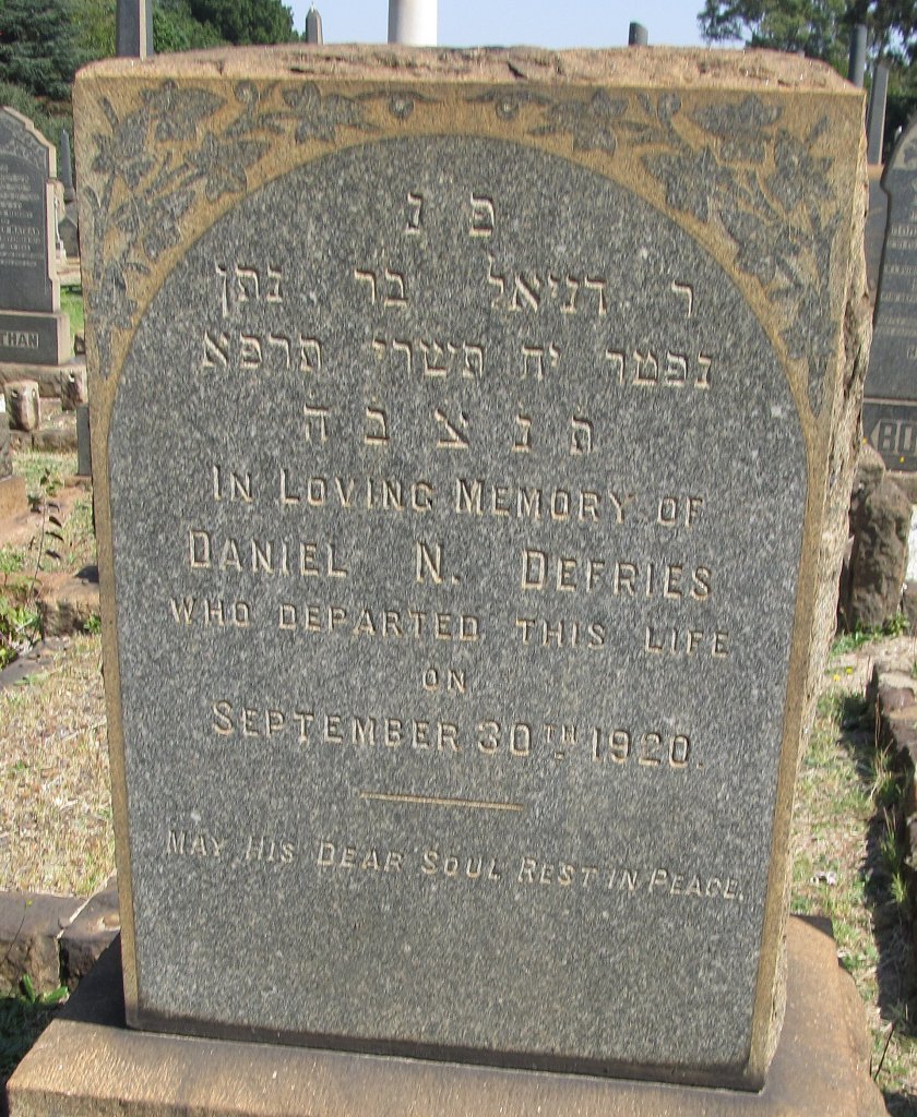 DEFRIES Daniel N. -1920