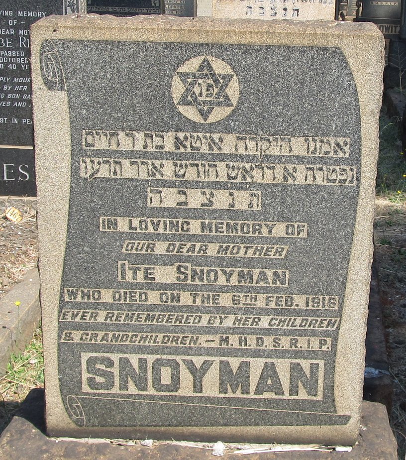 SNOYMAN Ite -1916